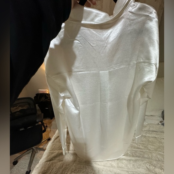 Unstoppable Ivory Satin Dress - 12th Tribe - Picture 2 of 2